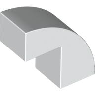BRICK 1X2X1 2/3, BOW W/ CUTOUT, NO. 1: {бял}