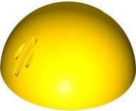 Technic Panel Dome 5 x 5 with Axle Holes: {ярко жълт}