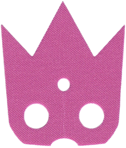 Minifigure Cape Cloth, Pointed Collar with 3 Points - Traditional Starched Fabric: {ярко пурпурен}