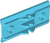 Vehicle, Spoiler / Plow Blade 6 x 3 with Hinge: {умерено небесносин}