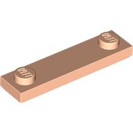 PLATE 1X4, W/ 2 KNOBS, NO. 2: {светло нуга}