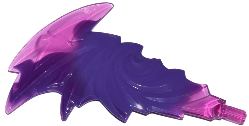 Flame Trail Spiked with Axle End with Marbled Dark Purple Pattern: {прозрачен умерено червеникаво виолетов}