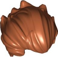 Minifigure, Hair Bushy Swept Back: {тъмно оранжев}