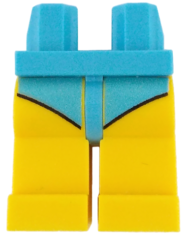 Hips and Yellow Legs with Medium Azure Leotard / Swimsuit Bottom Pattern: {умерено небесносин}