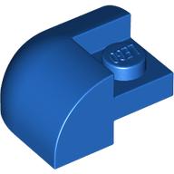 BRICK,2X2X1,BOW OUTSIDE CORNER,W/ CUTOUT: {ярко син}