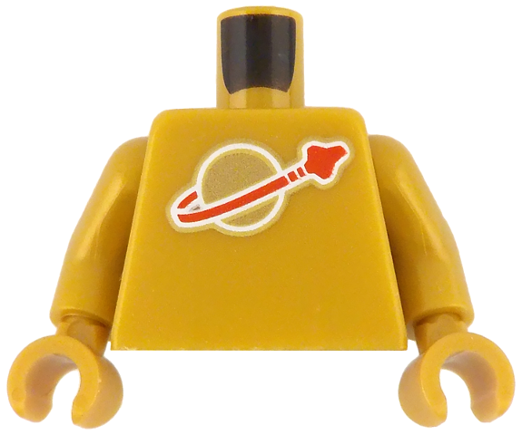 Torso with Classic Space Logo High on Torso Pattern, Inside with Ribs (second reissue) / Pearl Gold Arms / Pearl Gold Hands: {топло златист}