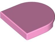 TILE 2X2, 1/2 CIRCLE: {светло пурпурен}