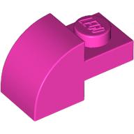 BRICK, 1X2X1, BOW, W/ CUTOUT: {ярко пурпурен}