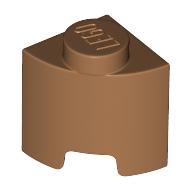 BRICK 1X1, 1/4 CIRCLE: {умерен нуга}