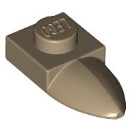 PLATE 1X1 W/TOOTH: {пясъчно жълт}