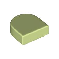 FLAT TILE 1X1, 1/2 CIRCLE: {пролетно жълто-зелен}