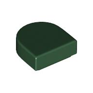 FLAT TILE 1X1, 1/2 CIRCLE: {земно зелен}