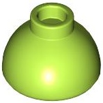 Brick, Round 1 1/2 x 1 1/2 x 2/3 Dome Top: {ярко жълто-зелен}