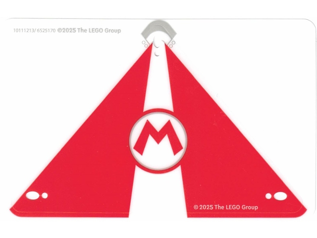 Plastic Sail 15 x 10 with Red and White Triangles and Super Mario Capital Letter M in Circle Pattern: {мултикомбинация}