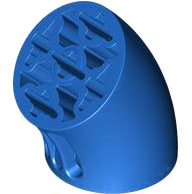 Brick, Round 3 x 3 D. 45 degrees Elbow with Axle Holes: {ярко син}