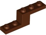 BRICK, W/ PLATE 1X5X1 1/3â€‹: {червеникаво-кафяв}