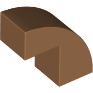 BRICK 1X2X1 2/3, BOW W/ CUTOUT, NO. 1: {умерен нуга}