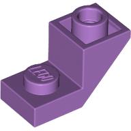 ROOF TILE 1X2, INVERTED, DEG. 45, W/ CUT: {умерено лавандулов}
