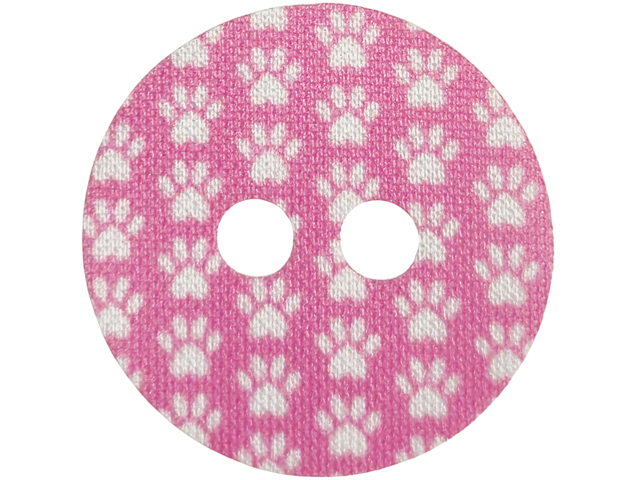 Minifigure Skirt Cloth Round with White Paw Prints on Dark Pink Background Pattern: {бял}