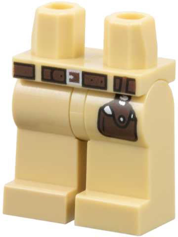 Hips and Legs with Dark Brown Belt and Pouch, Silver Buckle Pattern: {тухлено жълт}