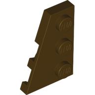 LEFT PLATE 2X3 W/ANGLE: {тъмно кафяв}