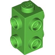 BRICK 1X1X1 2/3, W/ 6 KNOBS: {ярко зелен}
