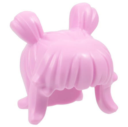Minifigure, Hair Female Space Buns and Thick Bangs: {светло пурпурен}