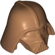 Minifigure, Headgear Helmet SW Darth Vader - Two Piece, Top: {умерен нуга}