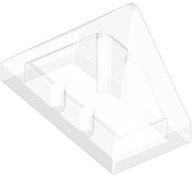 Slope 45 2 x 1 Triple with Bottom Stud Holder: {прозрачен}