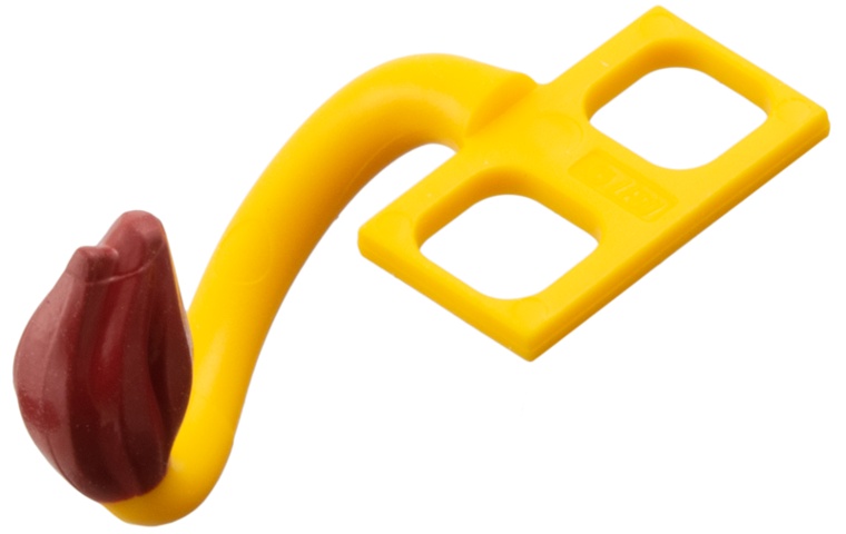 Minifigure Costume Tail Lion with Dark Red Tassel Pattern: {огнено жълто-оранжев}