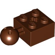 BRICK 2X2 W. BALL Ã˜ 10.2: {червеникаво-кафяв}
