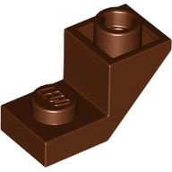 ROOF TILE 1X2, INVERTED, DEG. 45, W/ CUT: {червеникаво-кафяв}