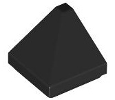 ROOF TILE 1X1X2/3, OUTSIDE CORNER, NO. 1: {черен}