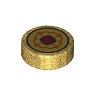 FLAT TILE 1X1, ROUND, NO. 351: {топло златист}
