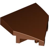 PLATE W/ BOW 2X2X2/3, 45 DEG.: {червеникаво-кафяв}