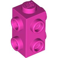 BRICK 1X1X1 2/3, W/ 6 KNOBS: {ярко пурпурен}