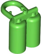 Minifigure Air Tanks: {ярко зелен}