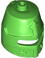 Minifigure, Headgear Helmet Castle Closed with Eye Slit (Great Helm / Barrel Helm): {ярко зелен}