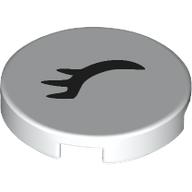 FLAT TILE 2X2, ROUND, NO. 1352: {бял}