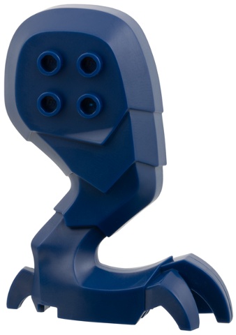 Large Figure Dragon Leg Right with Black Rotation Joint Pin: {земно син}