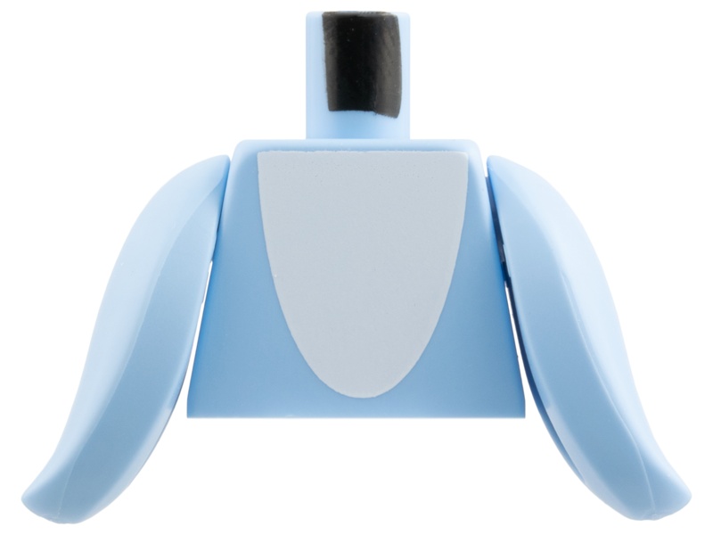 Torso Dolphin with White Ventral Patch Pattern / Bright Light Blue Fins: {светло кралско син}