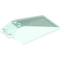 Windscreen 8 x 4 x 2 with 2 Studs and Bar Handle: {прозрачен светло син опал}