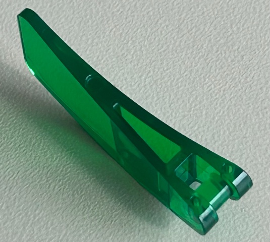 Fish Tail / Fin with Bar Handle: {прозрачно зелен}