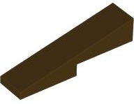 ROOF TILE 1X4X1, NO. 2: {тъмно кафяв}