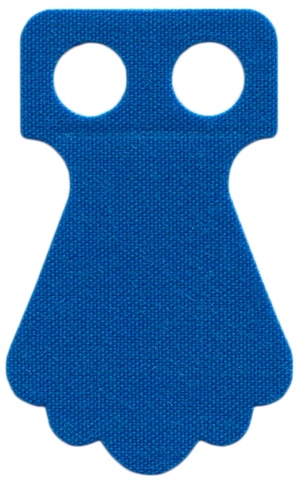 Minifigure Parrot Tail Cloth with 5 Lobes - Traditional Starched Fabric: {ярко син}