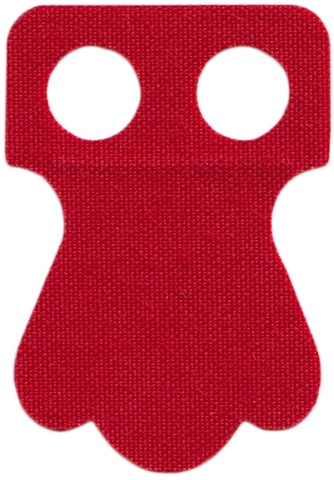 Minifigure Parrot Tail Cloth with 3 Lobes - Traditional Starched Fabric: {ярко червен}