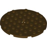 PLATE 8X8, CIRCLE: {тъмно кафяв}