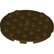 PLATE 6X6 ROUND WITH TUBE SNAP: {тъмно кафяв}