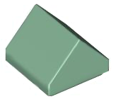 ROOF TILE 1X1, DEG. 45, W/O KNOBS: {пясъчно зелен}