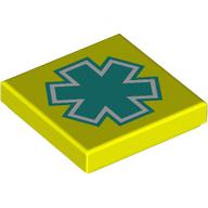 FLAT TILE 2X2, NO. 816: {пъстро жълт}